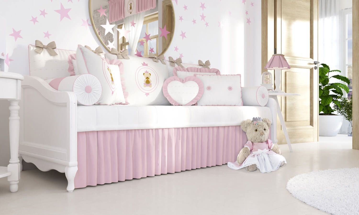 Kit Cama Babá Urso Teddy Realeza