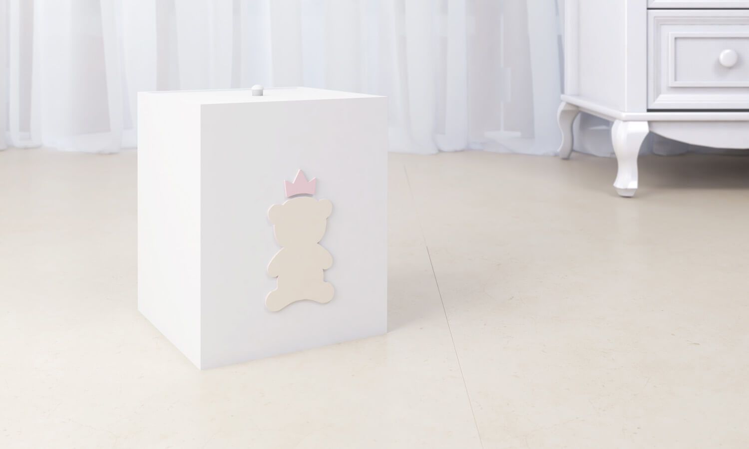 Lixeira Urso Teddy Realeza