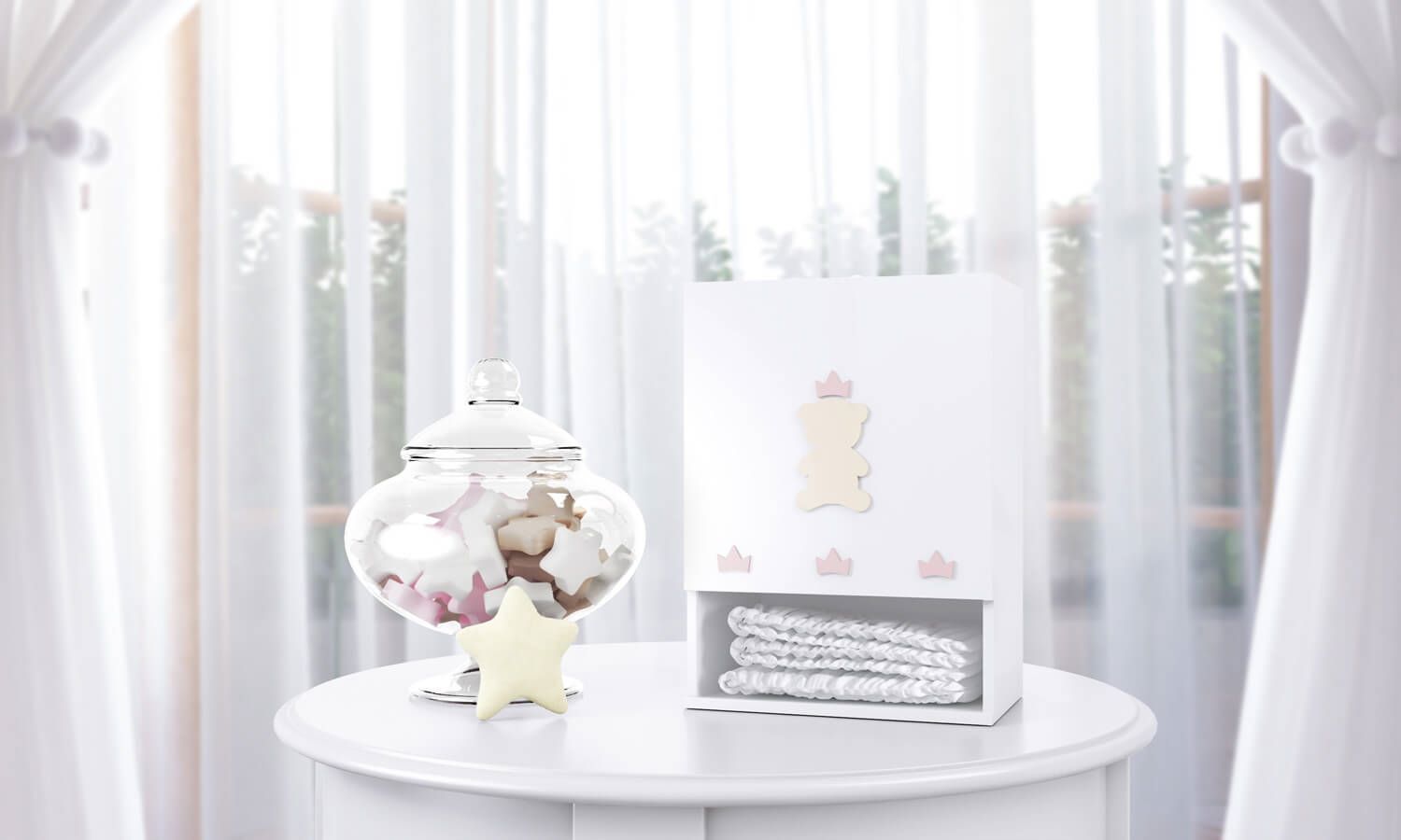 Porta Fraldas Urso Teddy Realeza