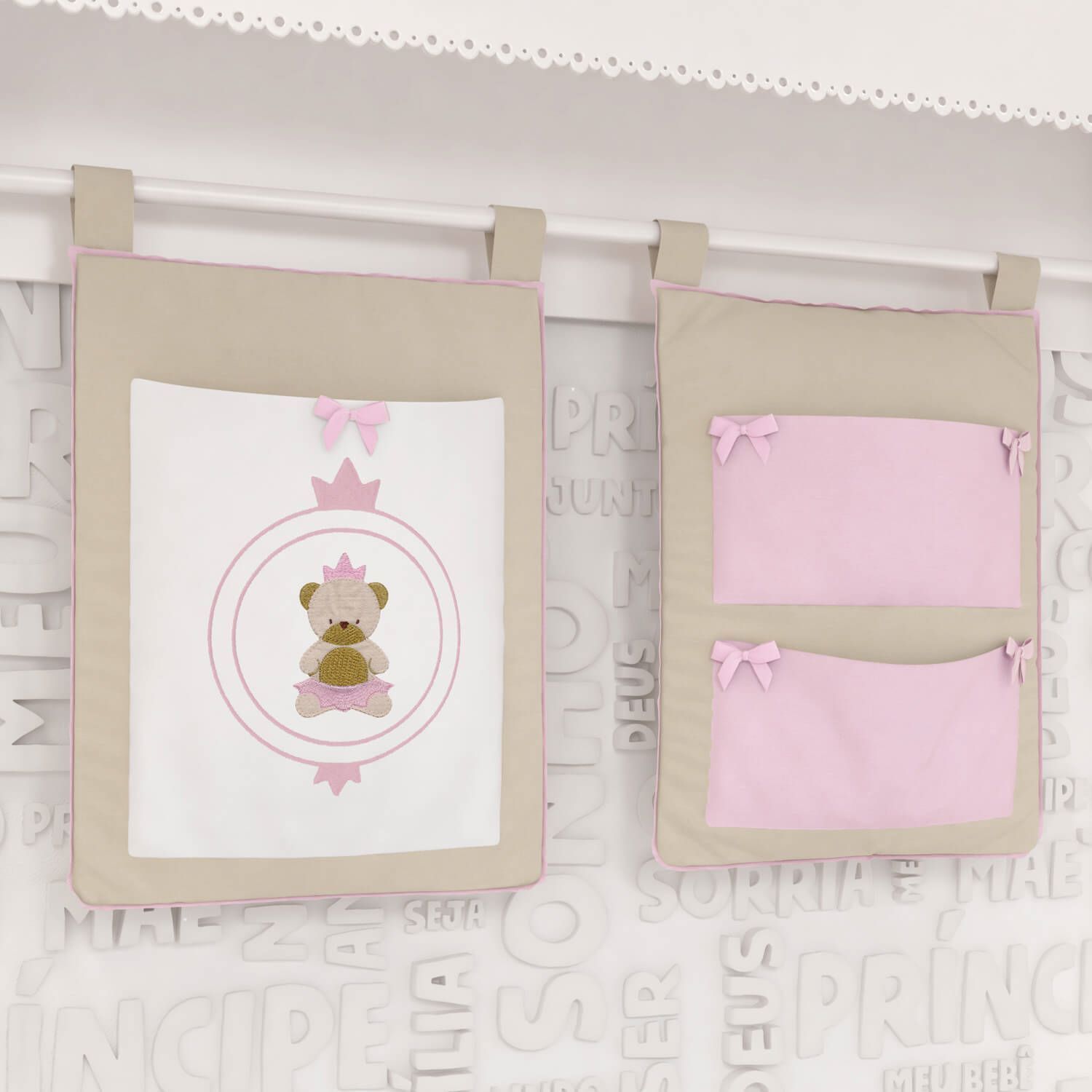 Porta Fraldas Varão Urso Teddy Realeza