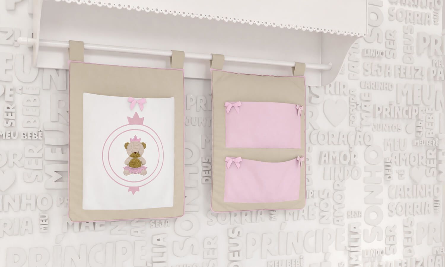 Porta Fraldas Varão Urso Teddy Realeza