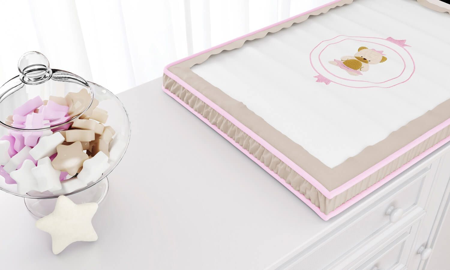 Trocador de Fraldas Urso Teddy Realeza — vista alternativa