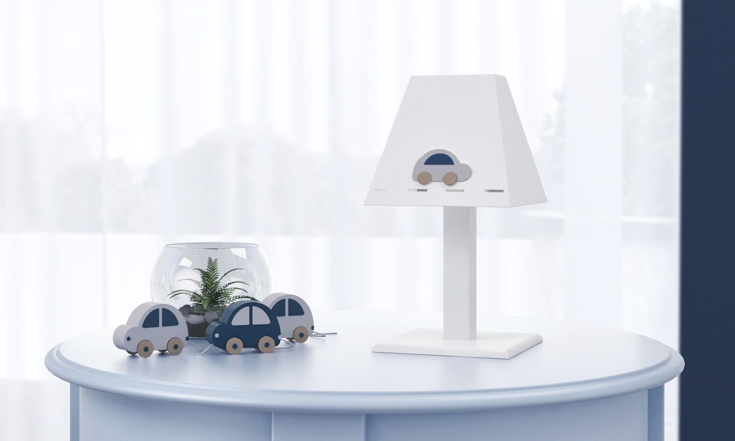 Abajur MDF Carrinhos