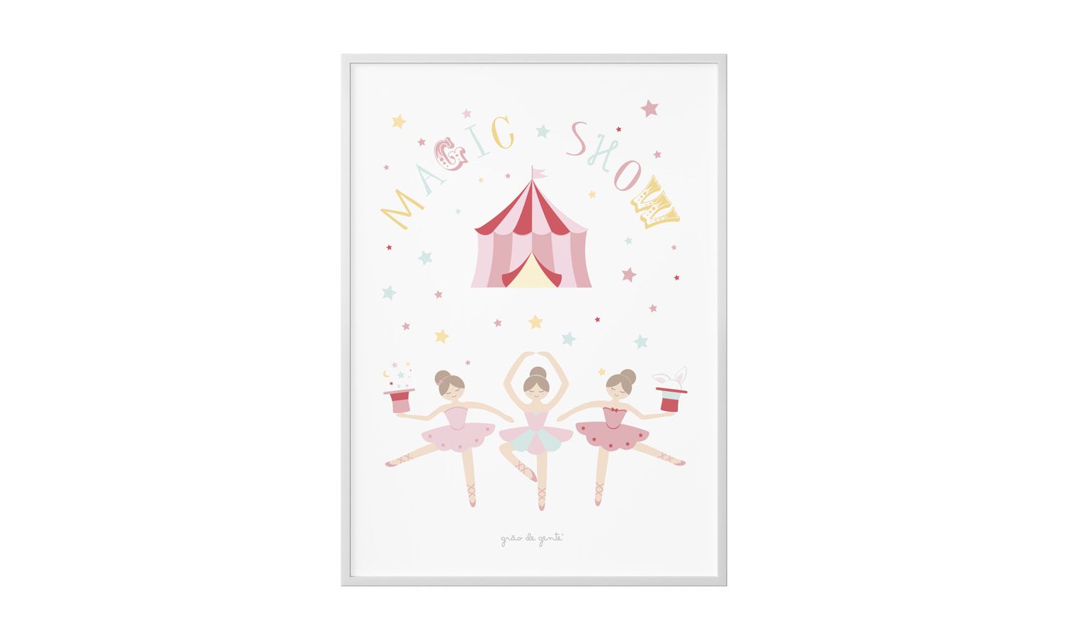 Quadro Circo Bailarinas Trapezistas 40cm 
