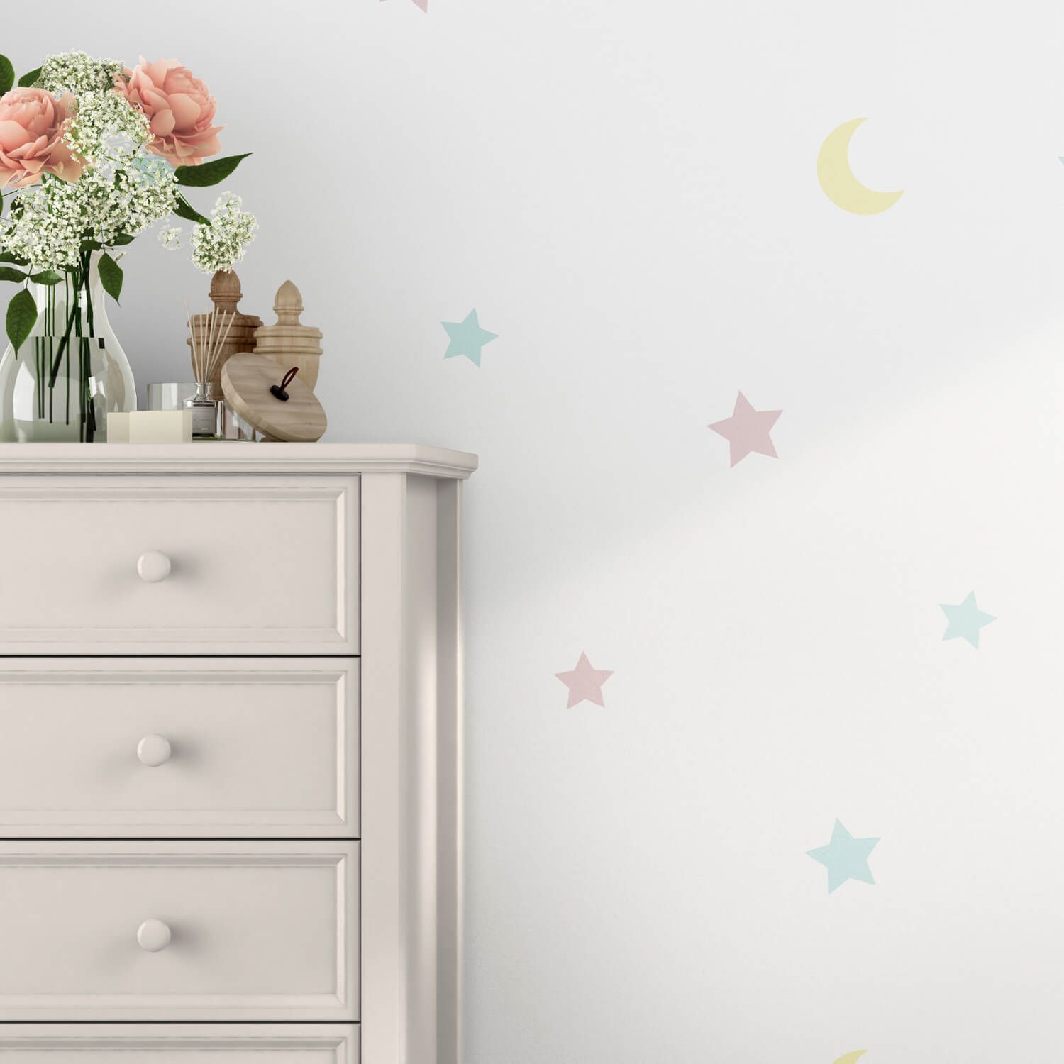 Papel de Parede Luas e Estrelas 3m