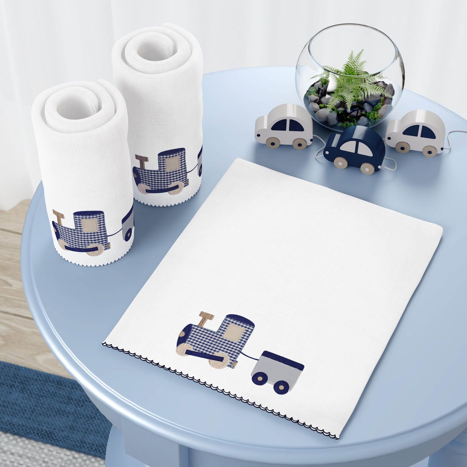 Jogo de Fraldas Ombro Carrinhos com 3