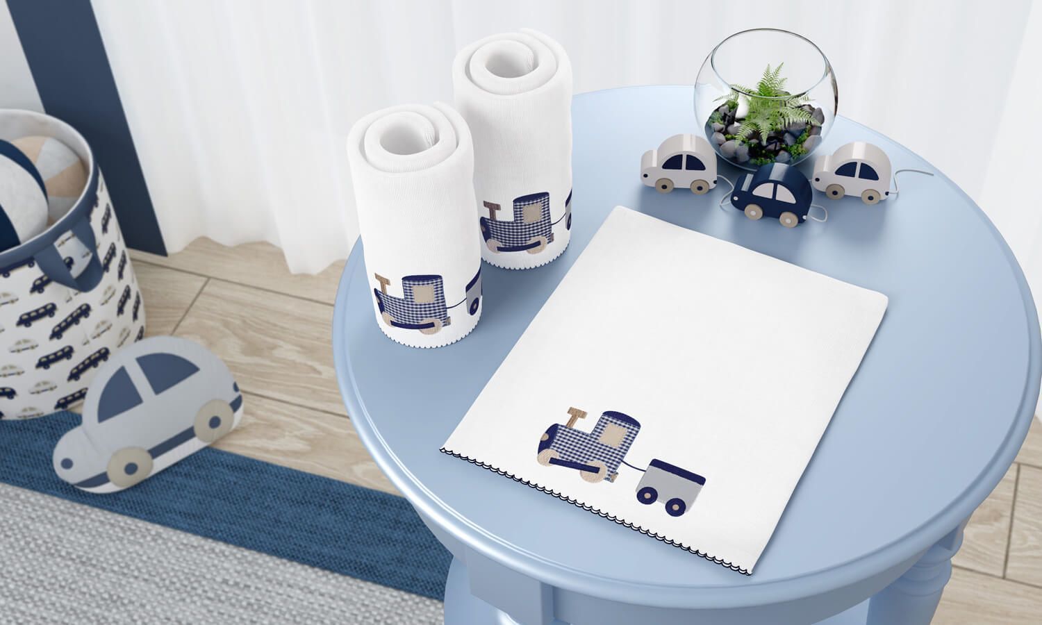 Jogo de Fraldas Ombro Carrinhos com 3