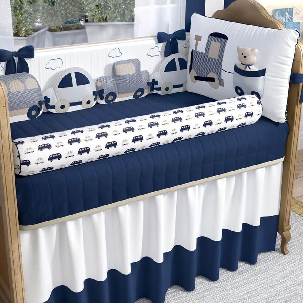 Kit Berço Carrinhos Amarelo