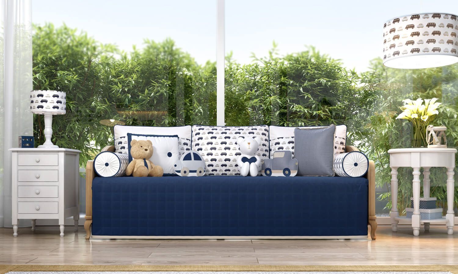 Kit Cama Babá Carrinhos