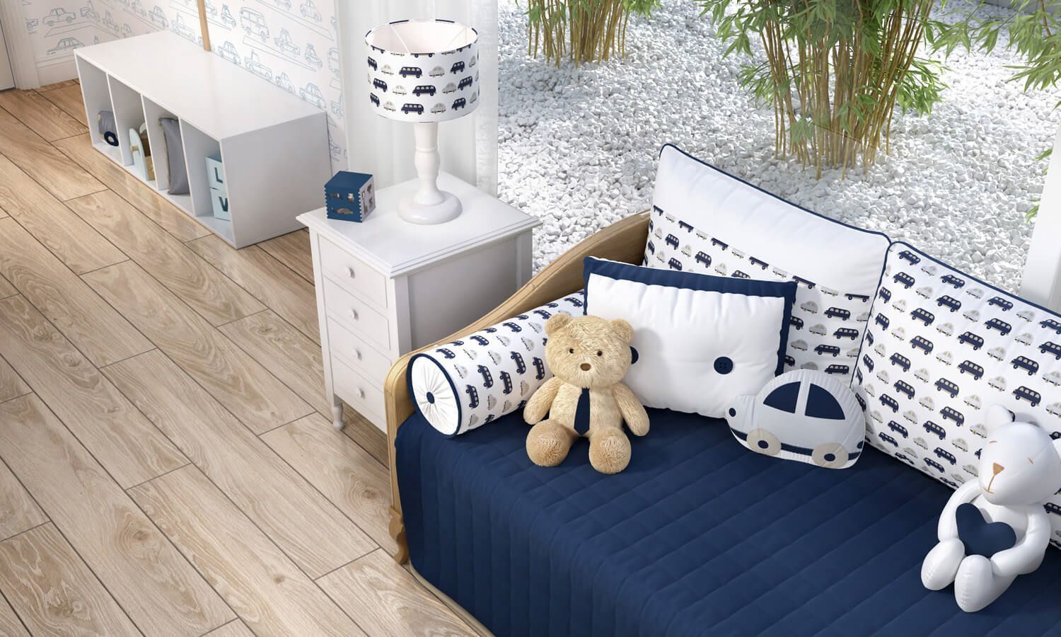 Kit Cama Babá Carrinhos