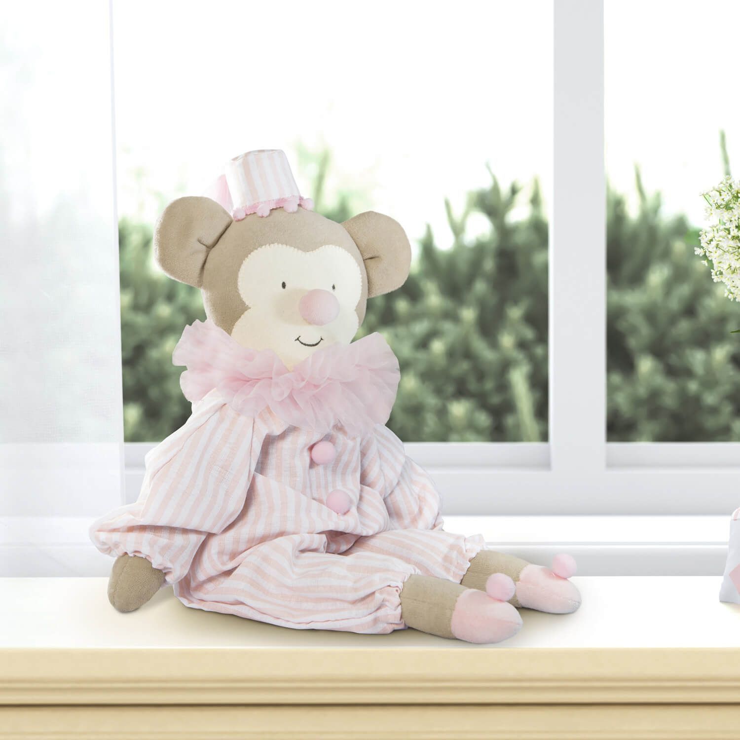 Macaquinho Mimo Palhaço do Circo 48cm