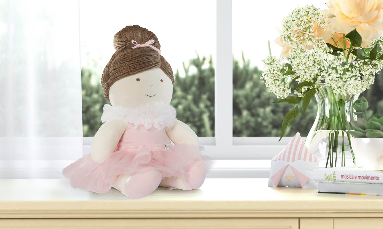 Boneca Bailarina Baby 45cm