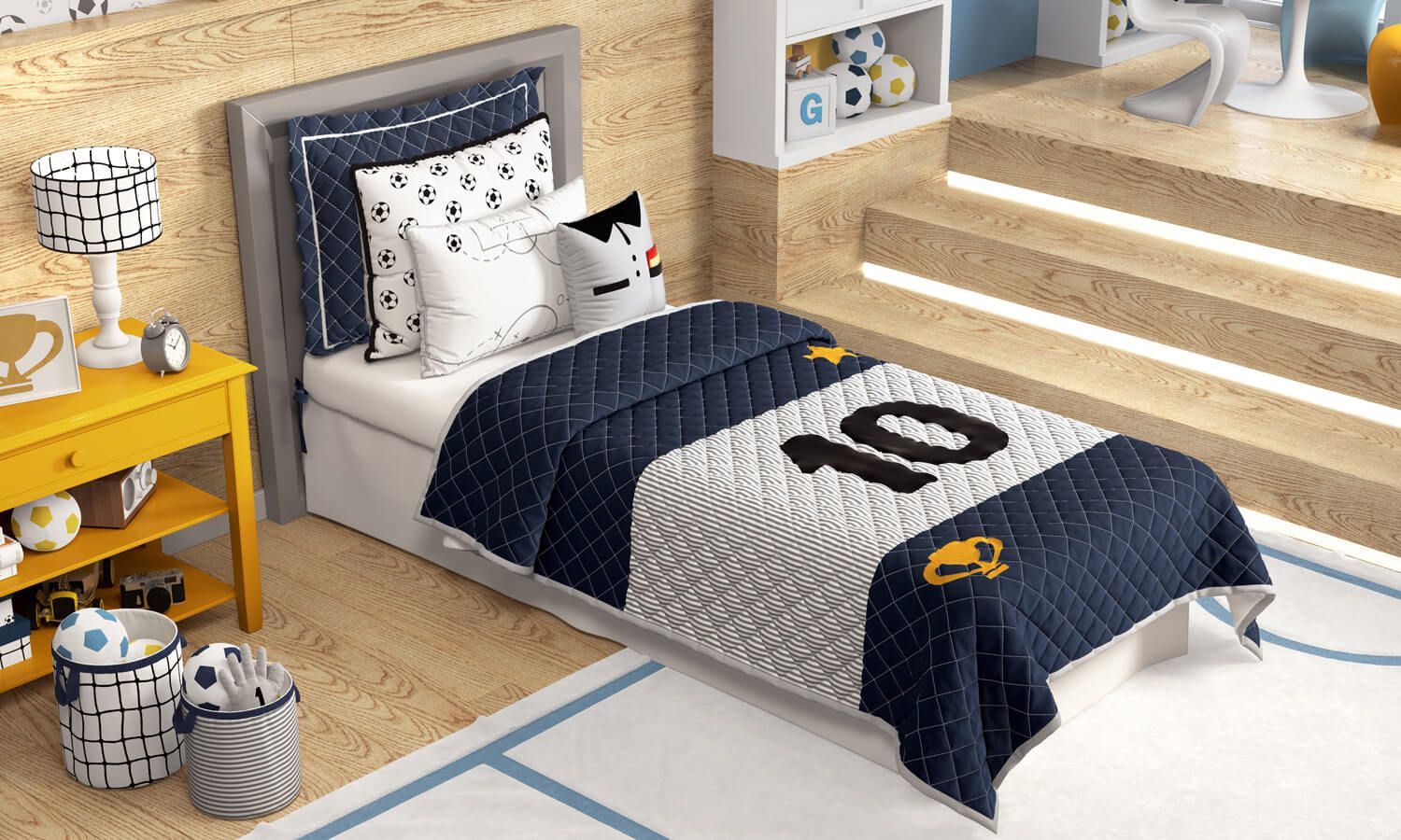 Edredom Infantil Solteiro Camisa 10