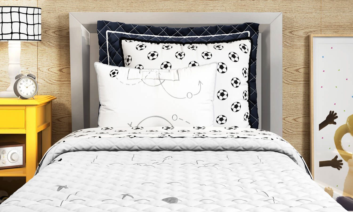 Edredom Infantil Solteiro Esquema Tático