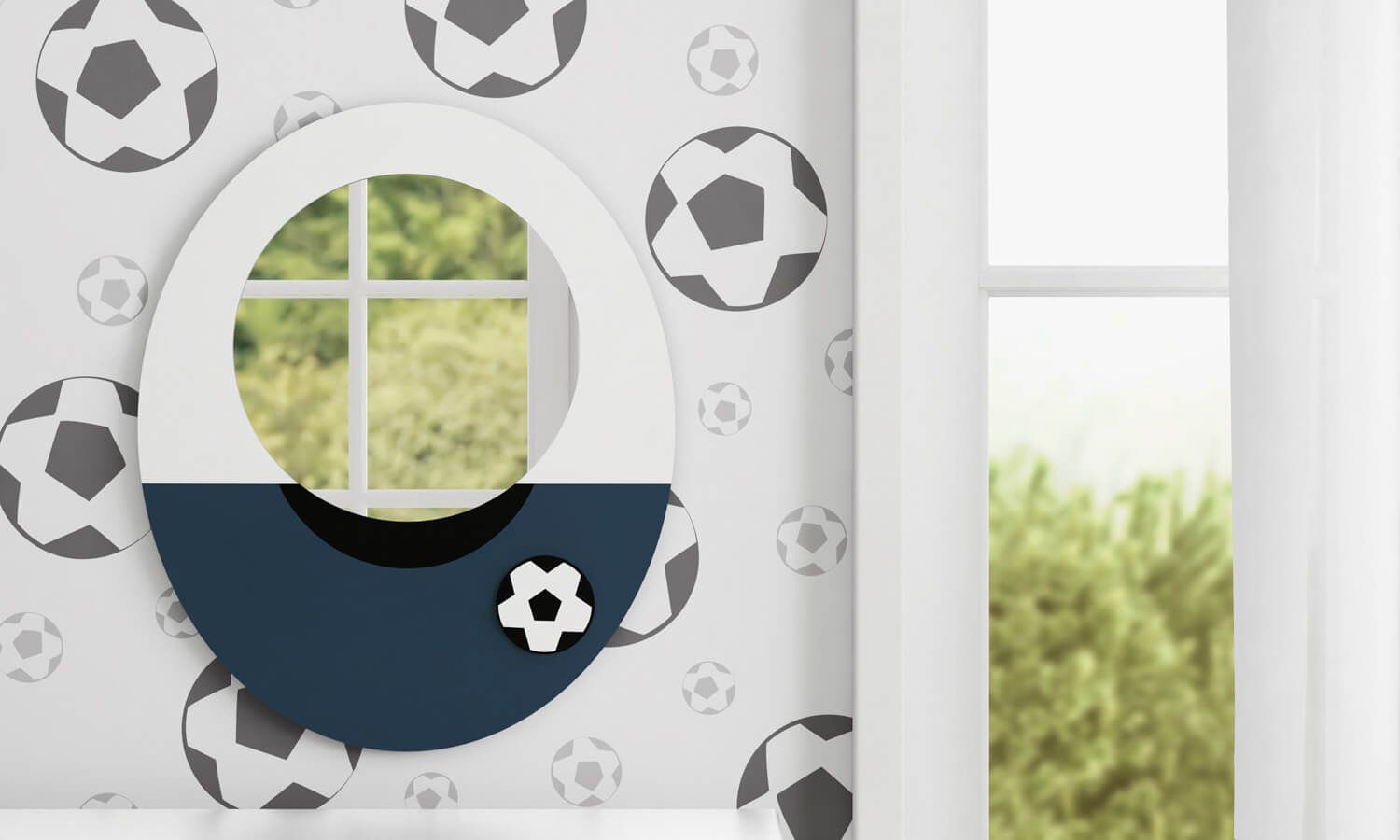 Espelho Redondo Futebol 36cm