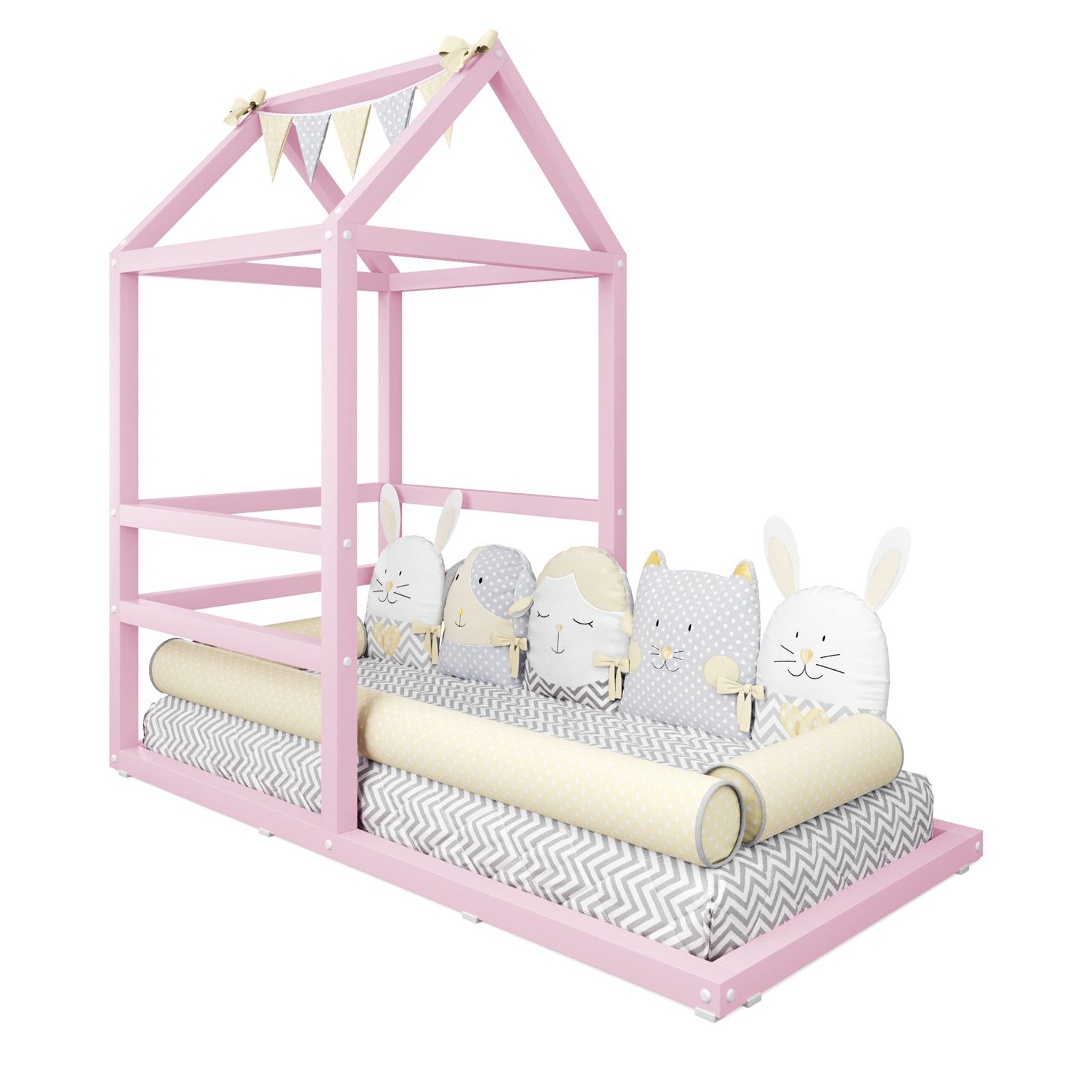 Cama Meia Casinha Montessoriana Branco