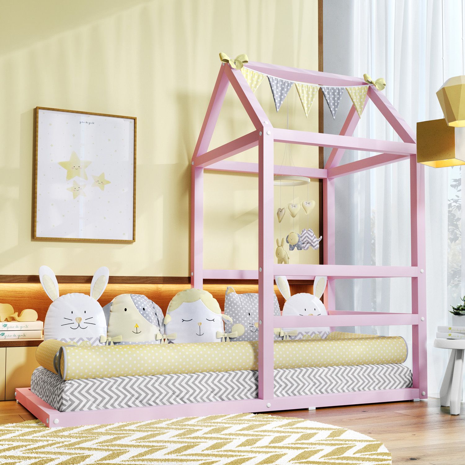 Cama Meia Casinha Montessoriana Branco