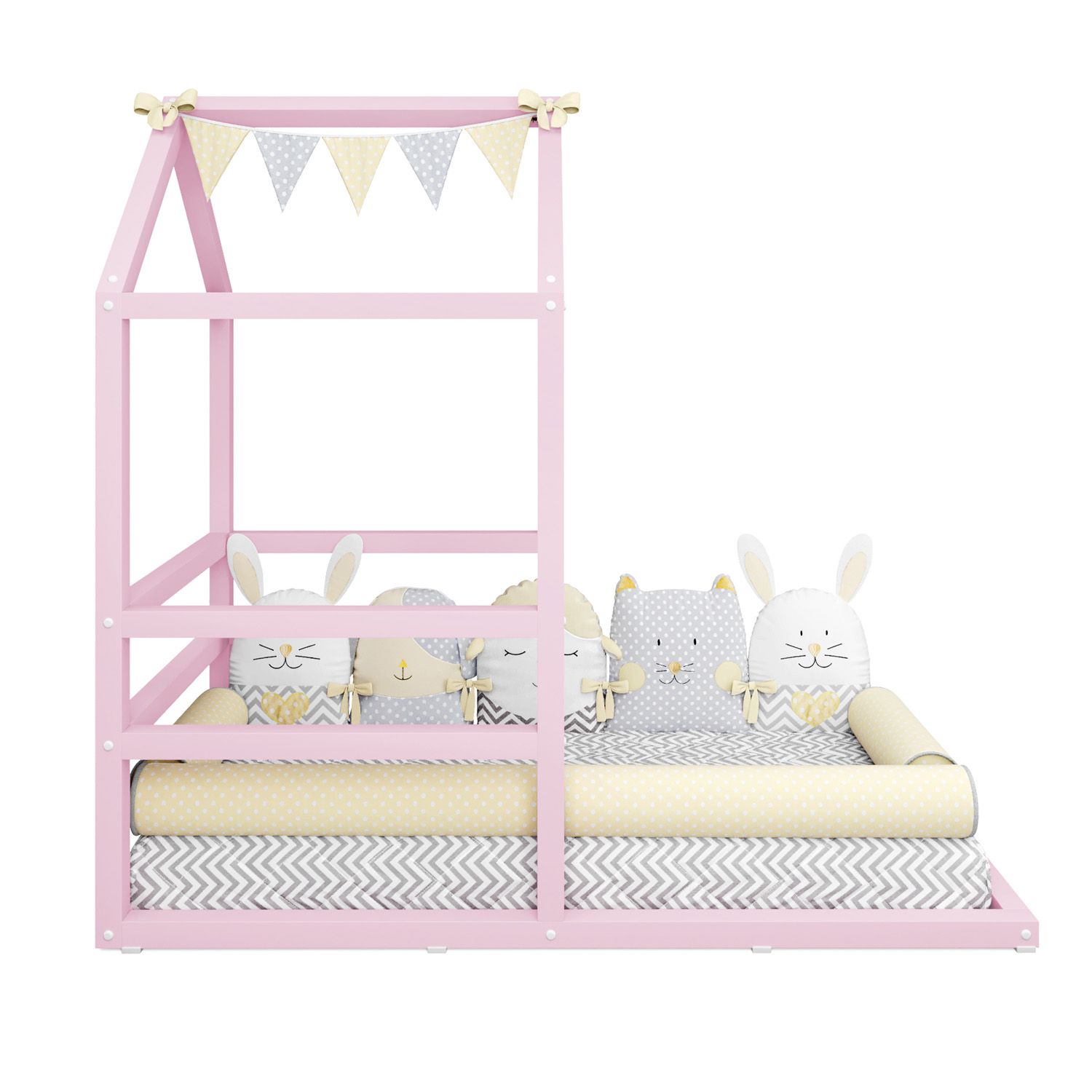 Cama Meia Casinha Montessoriana Branco
