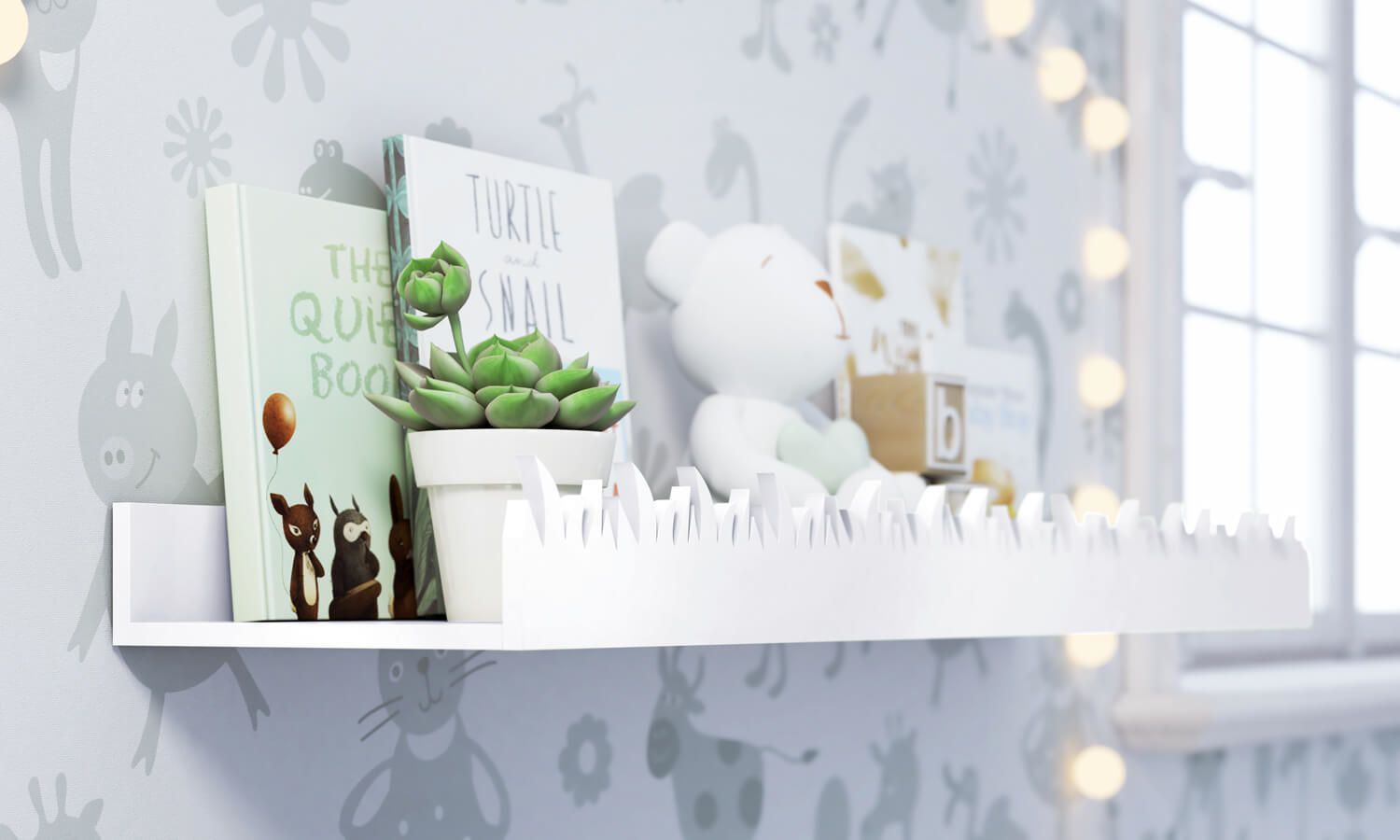 Prateleira para Livros Safári Verde 92cm x 20cm