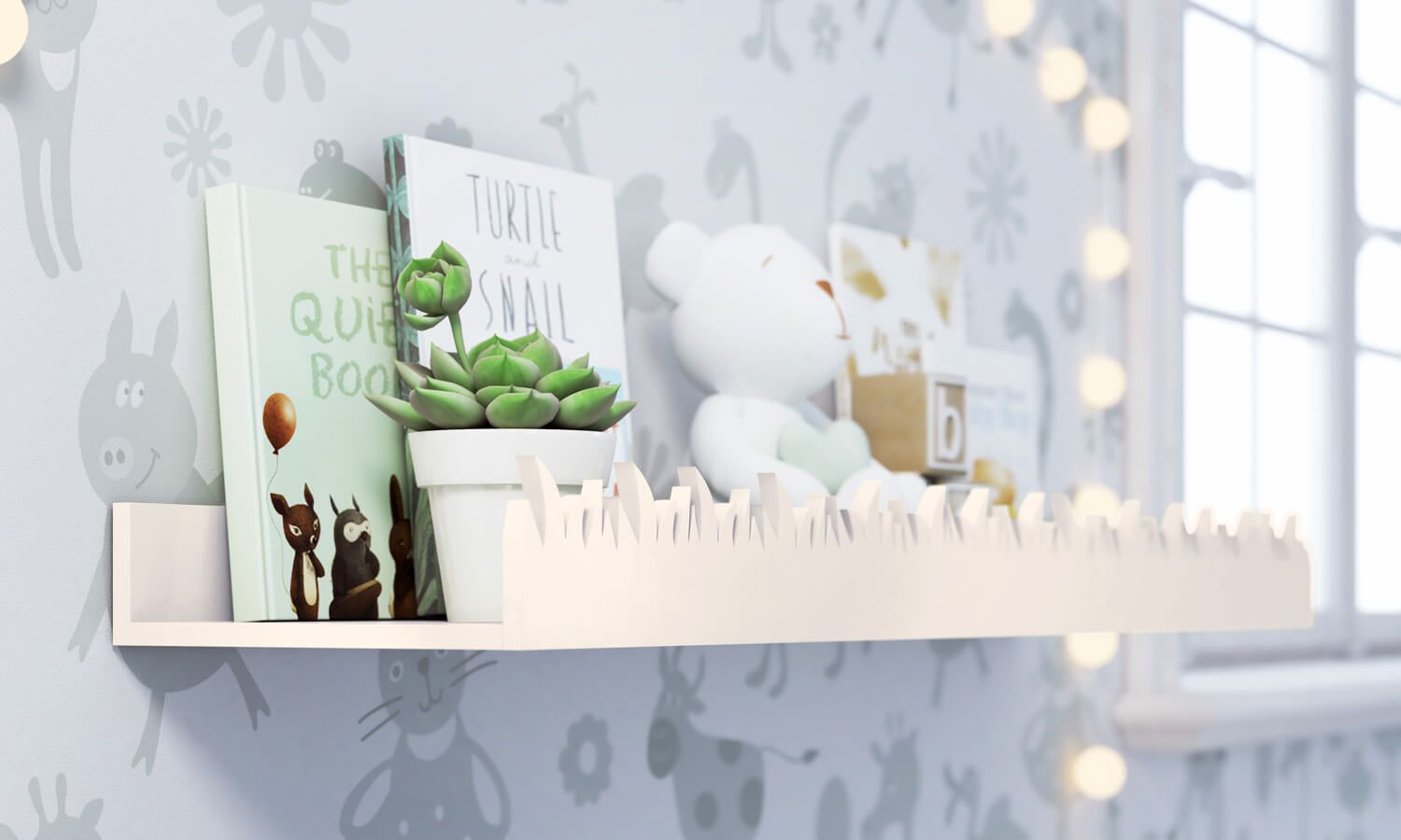 Prateleira para Livros Safári Verde 92cm x 20cm