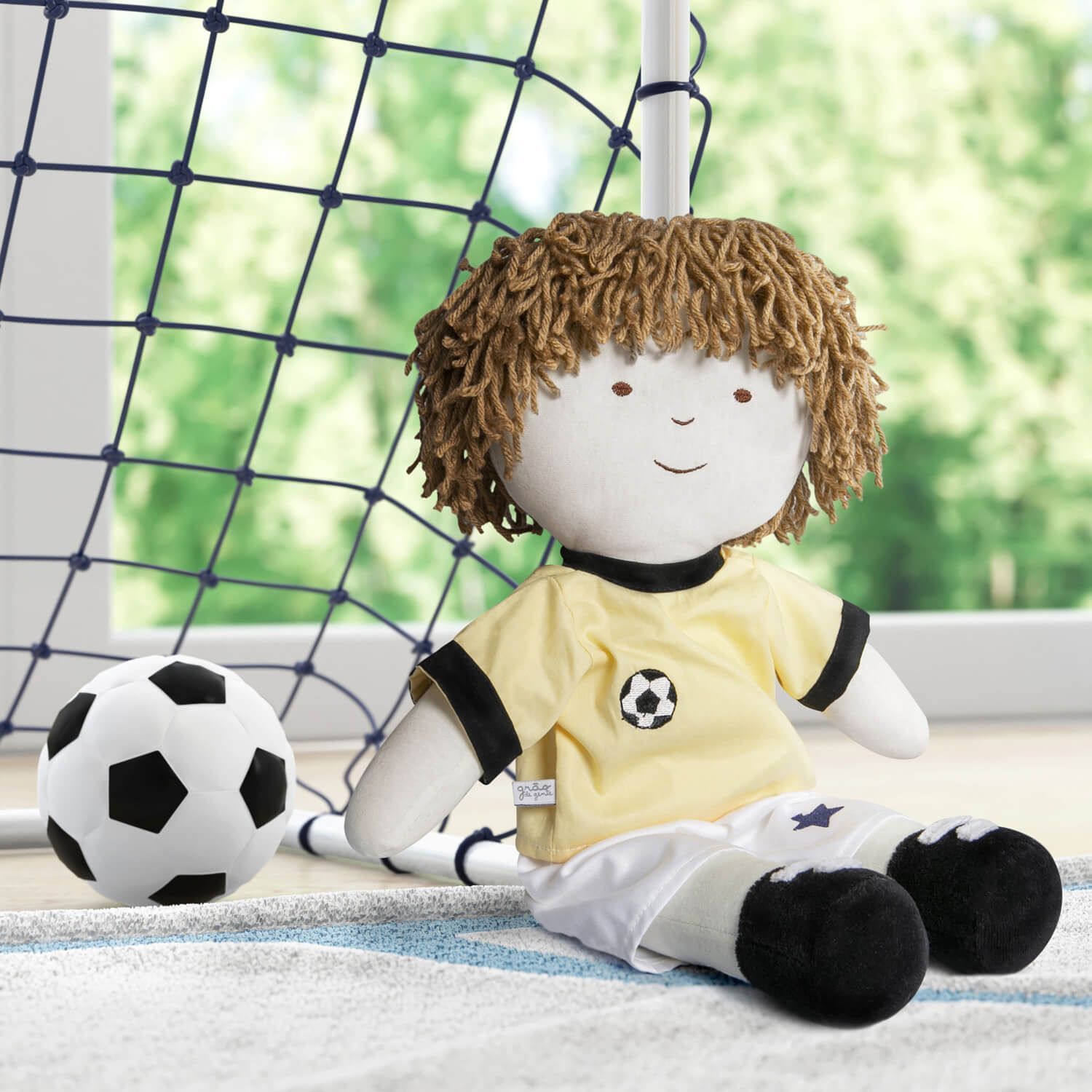 Boneco de Pano Nando Jogador de Futebol 43cm