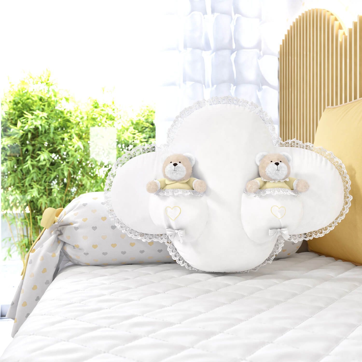 Almofada Nuvem com Ursinhos 56cm