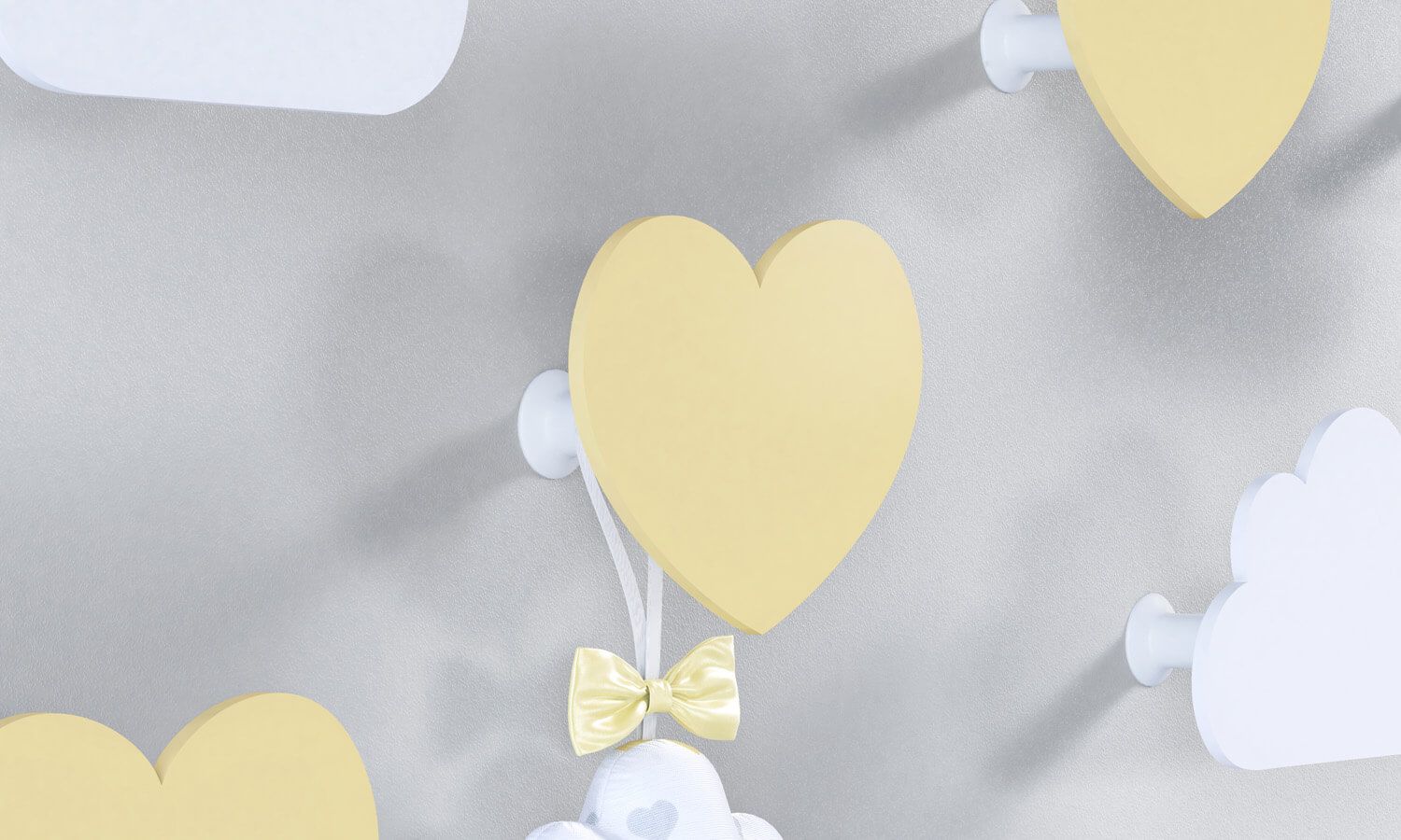 Cabideiro de Parede Coração