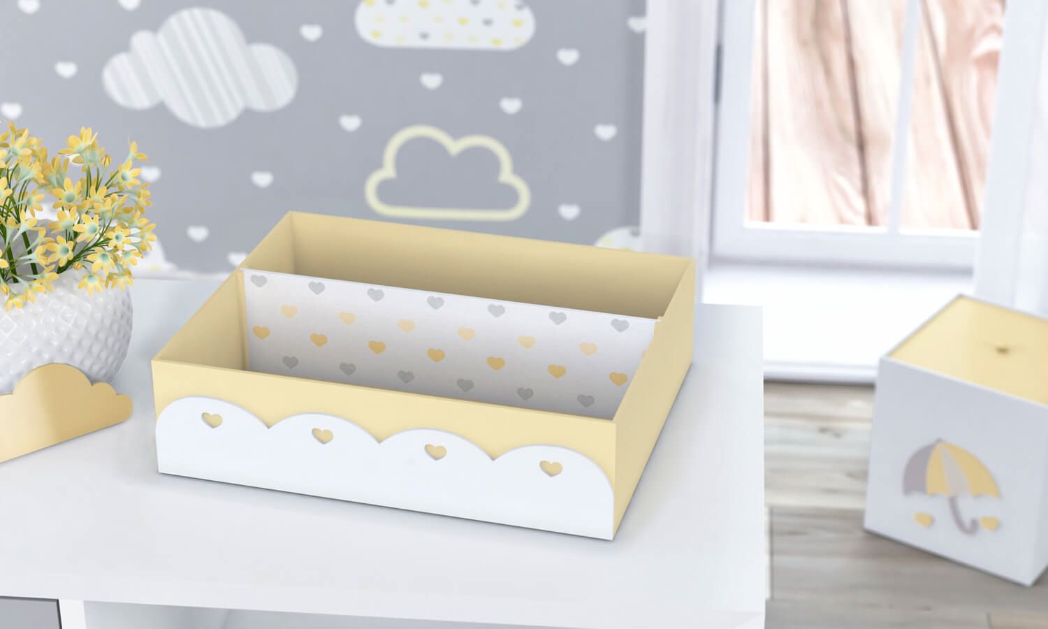 Bandeja MDF Corações