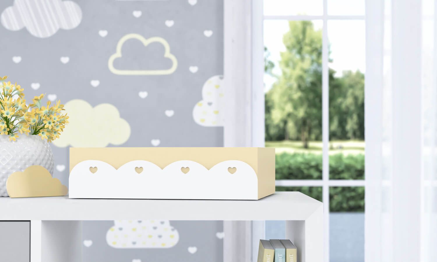 Bandeja MDF Corações