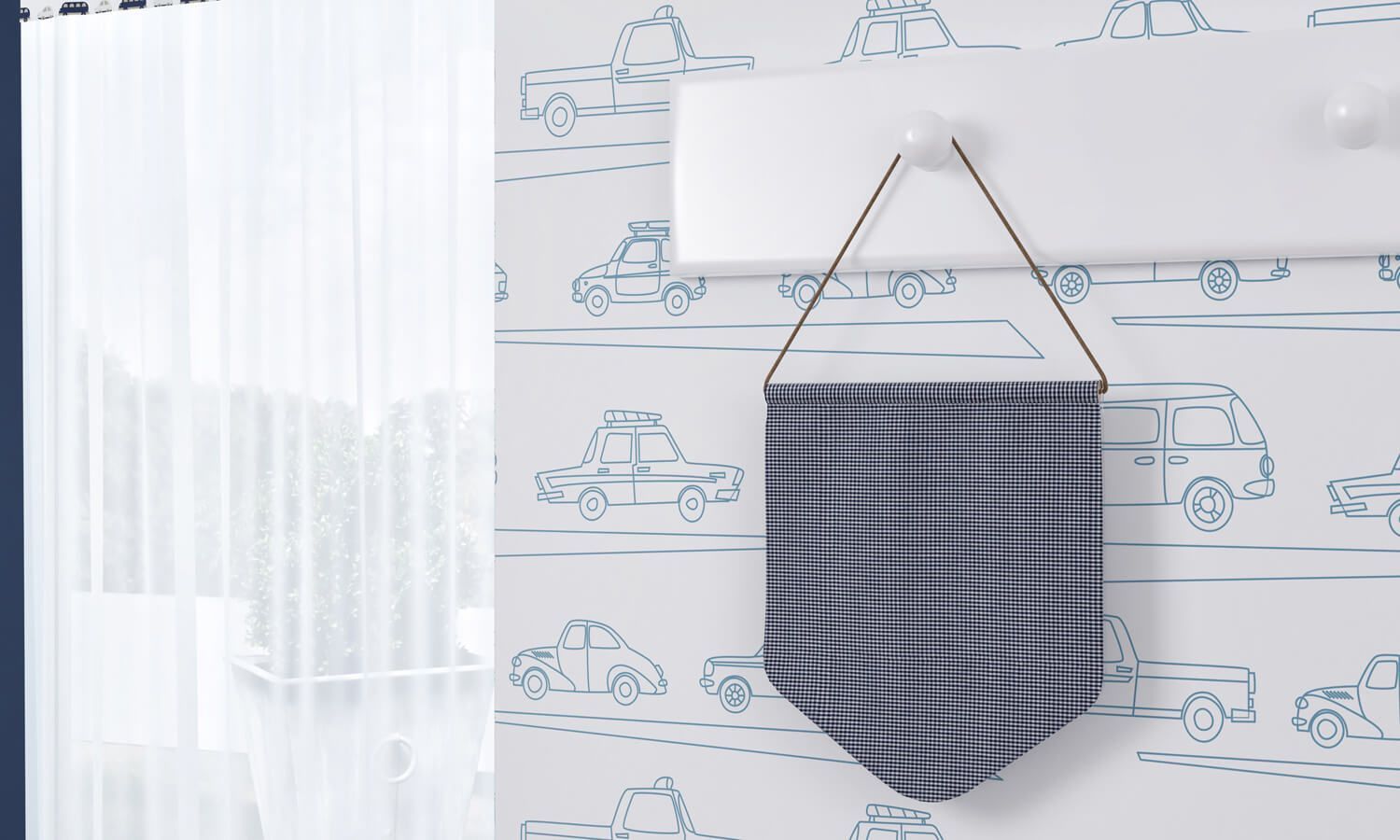 Flâmula Xadrez Azul