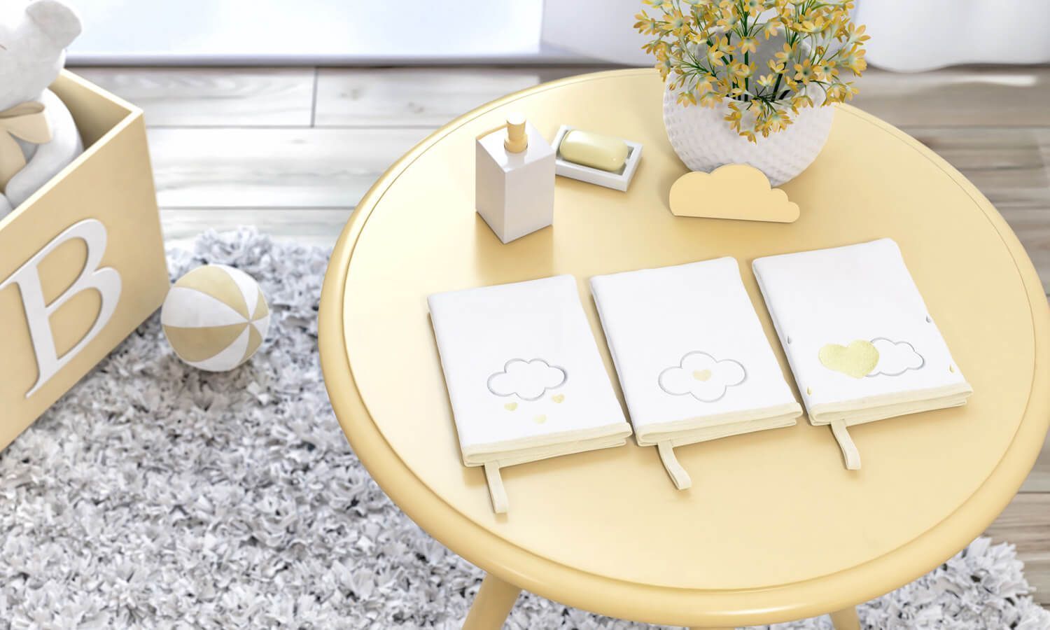 Jogo de Fraldas de Boca Malha Chuva de Amor