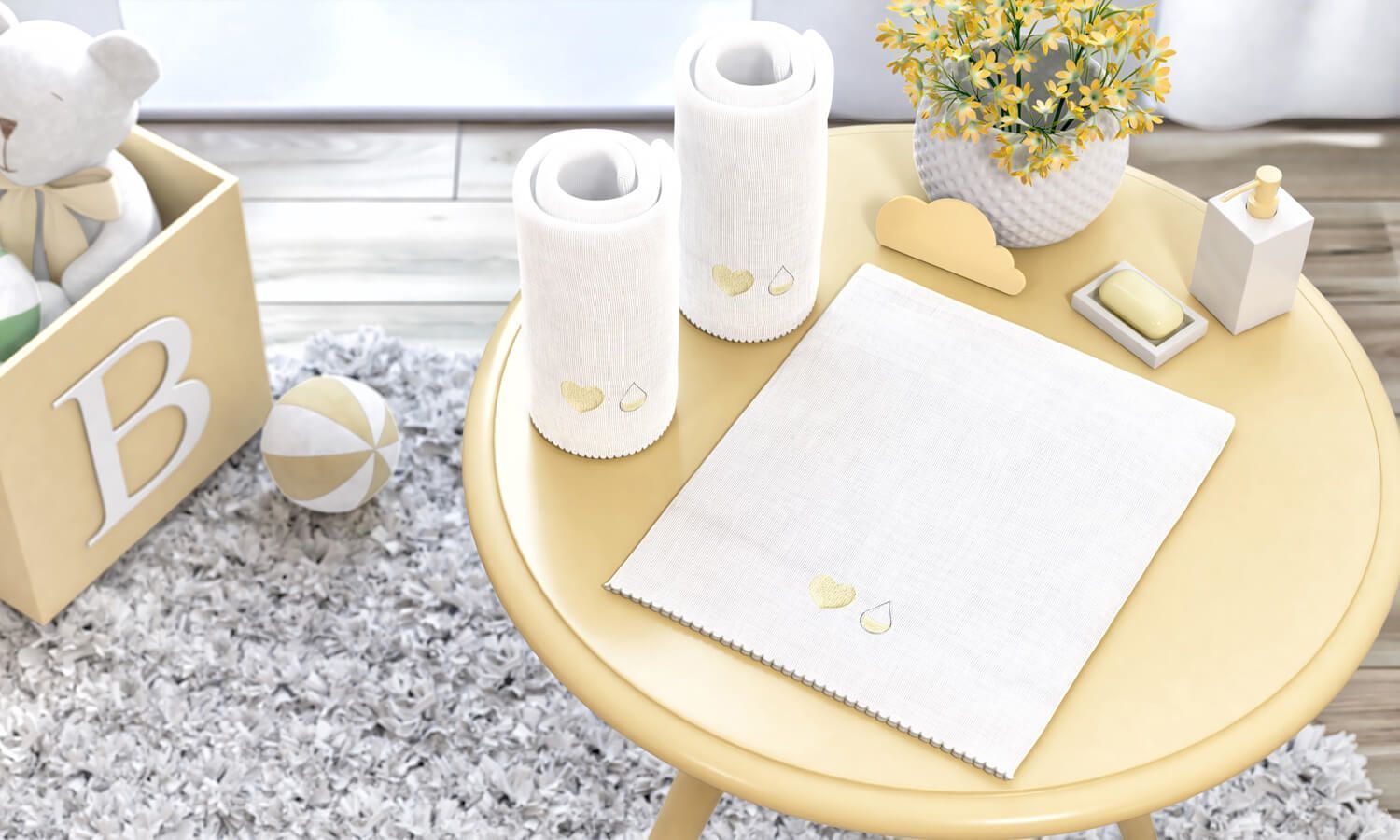 Jogo de Fraldas Ombro Chuva de Amor com 3