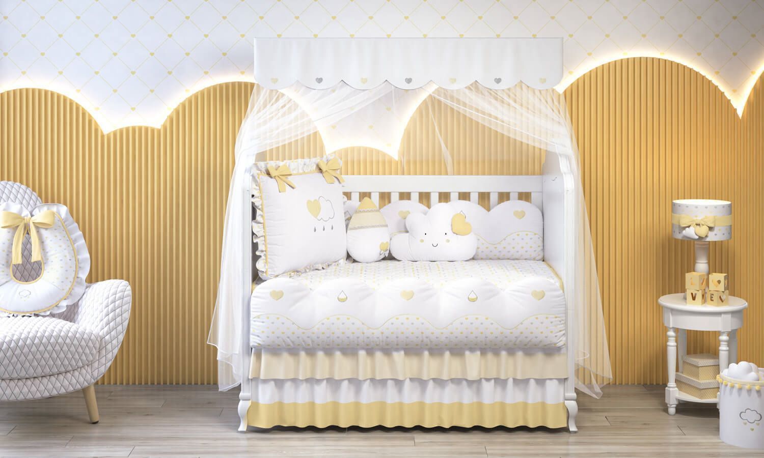 Kit Berço Chuva de Amor