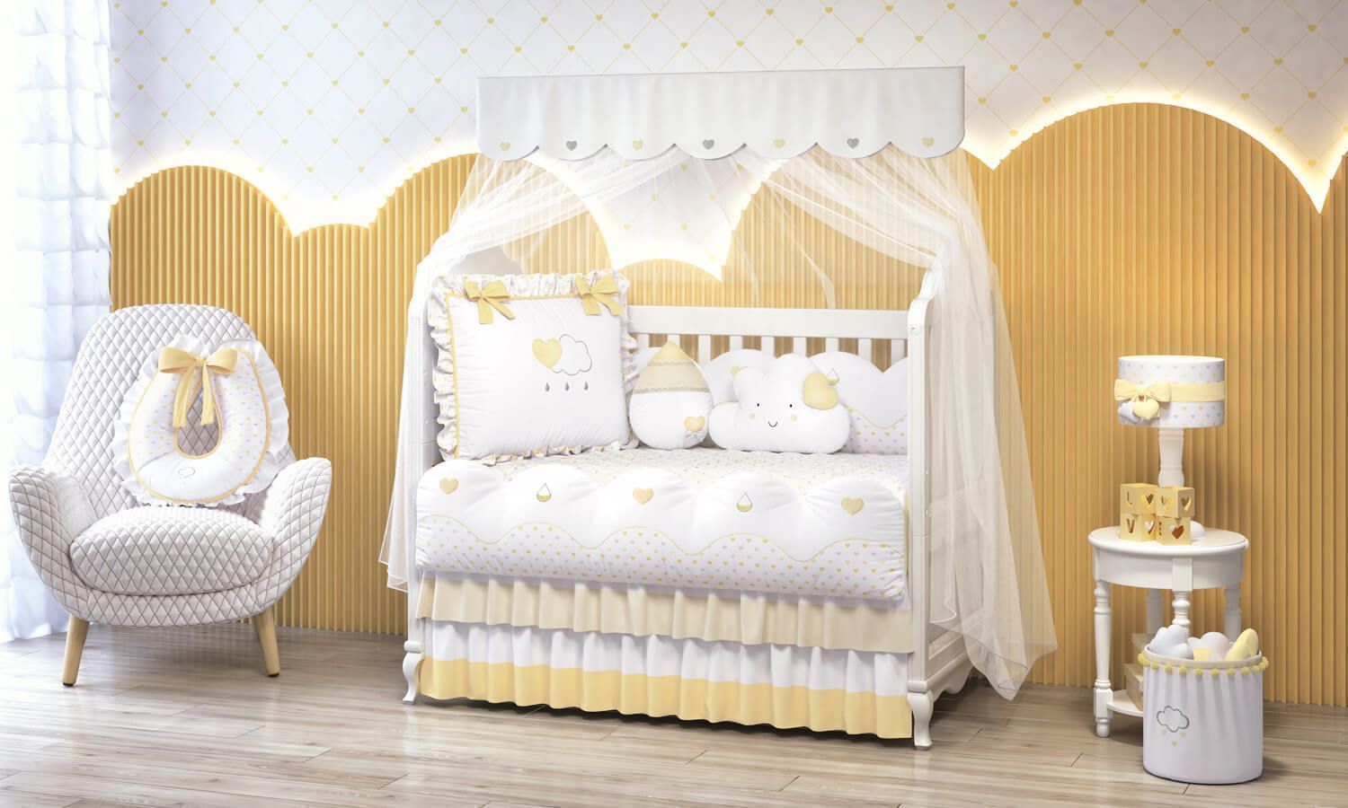 Kit Berço Chuva de Amor