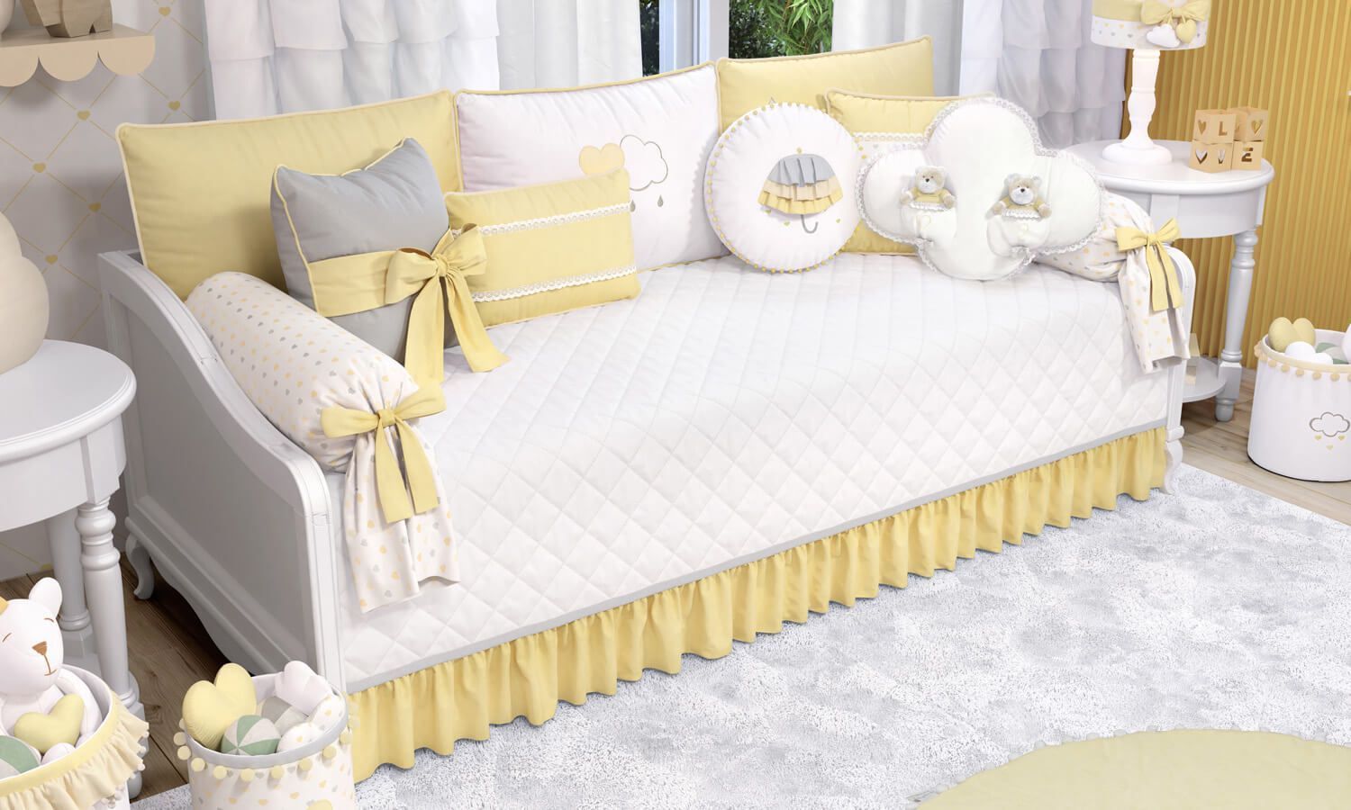 Kit Cama Babá Chuva de Amor