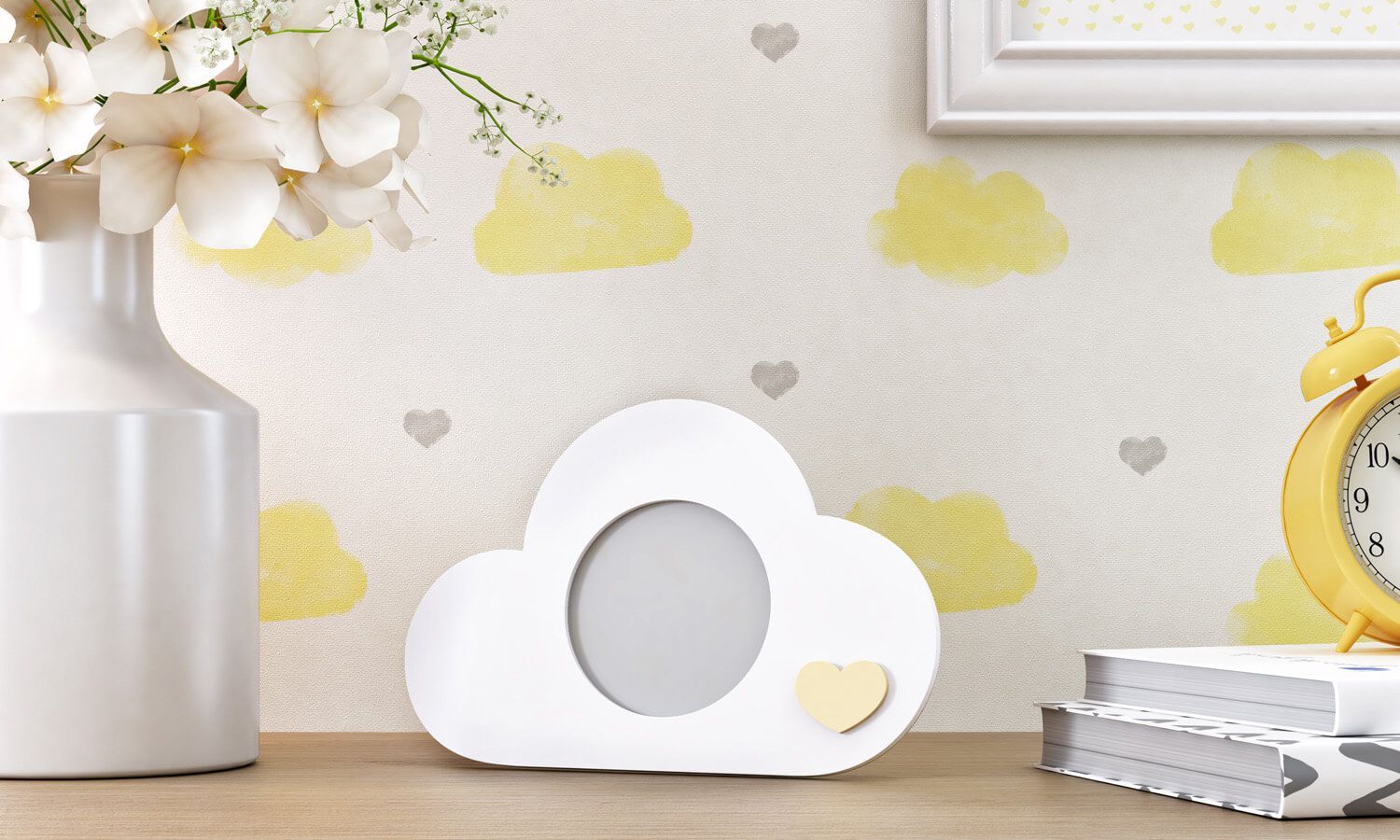 Porta Retrato MDF Nuvem 7cm