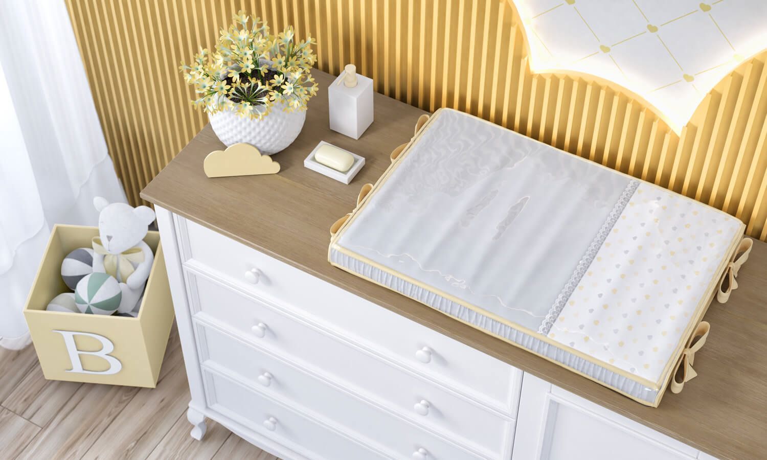 Trocador de Fraldas Corações