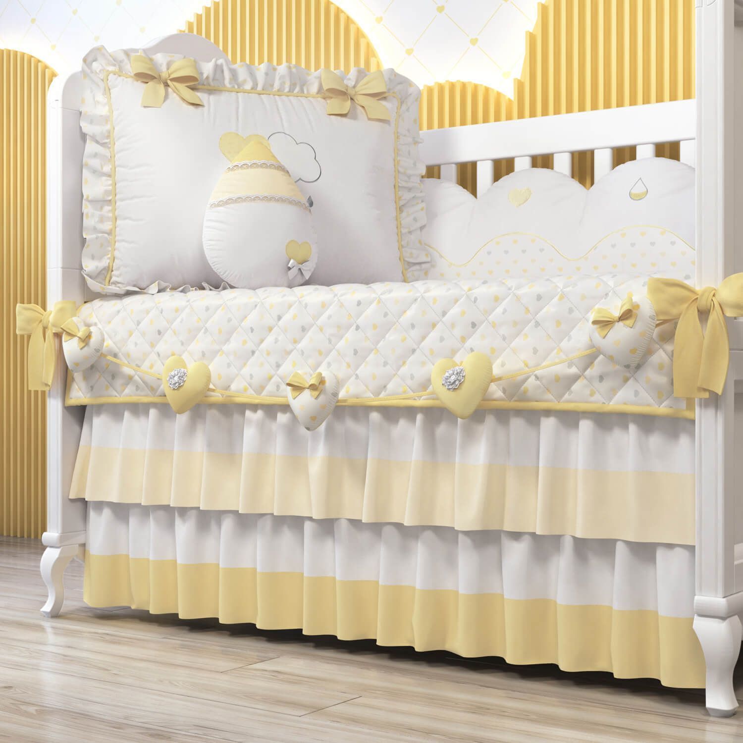 Varal de Cama Corações 1,60m