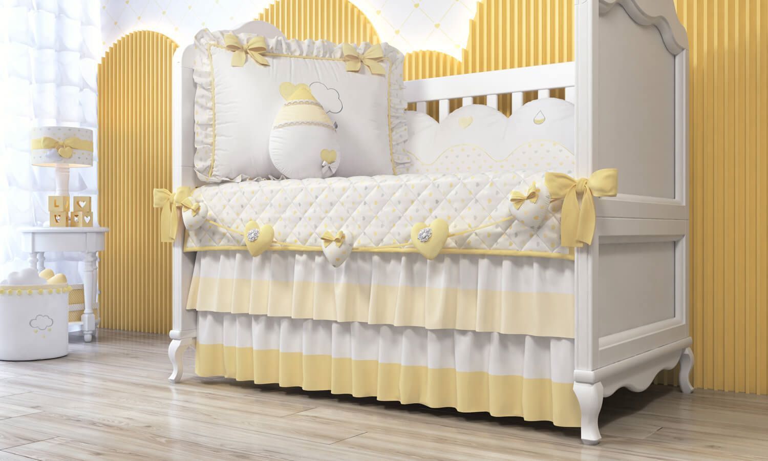 Varal de Cama Corações 1,60m