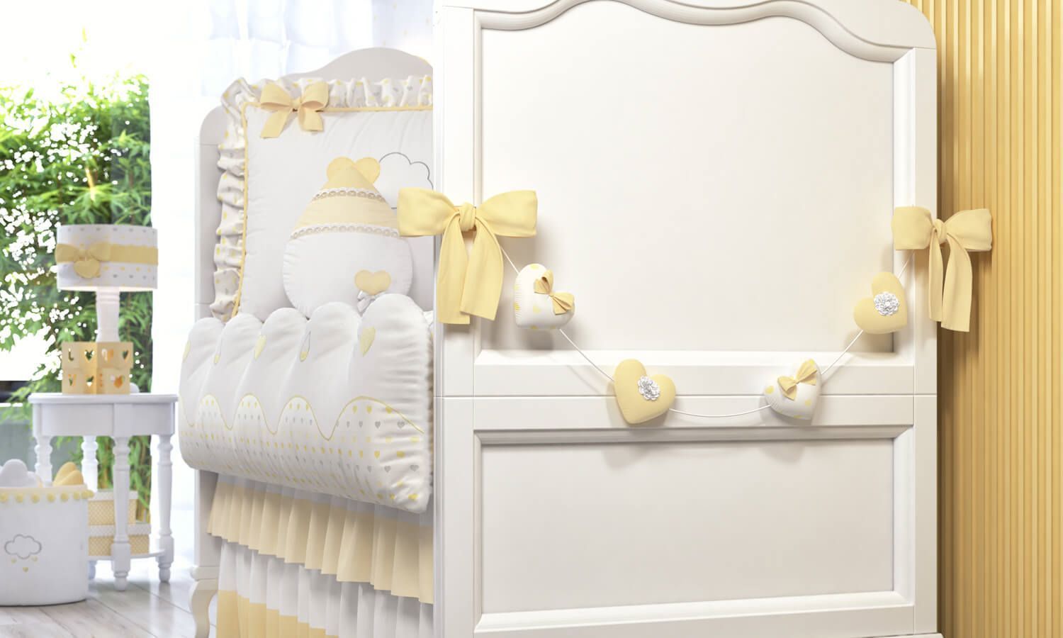 Varal de Cama Corações 1,60m