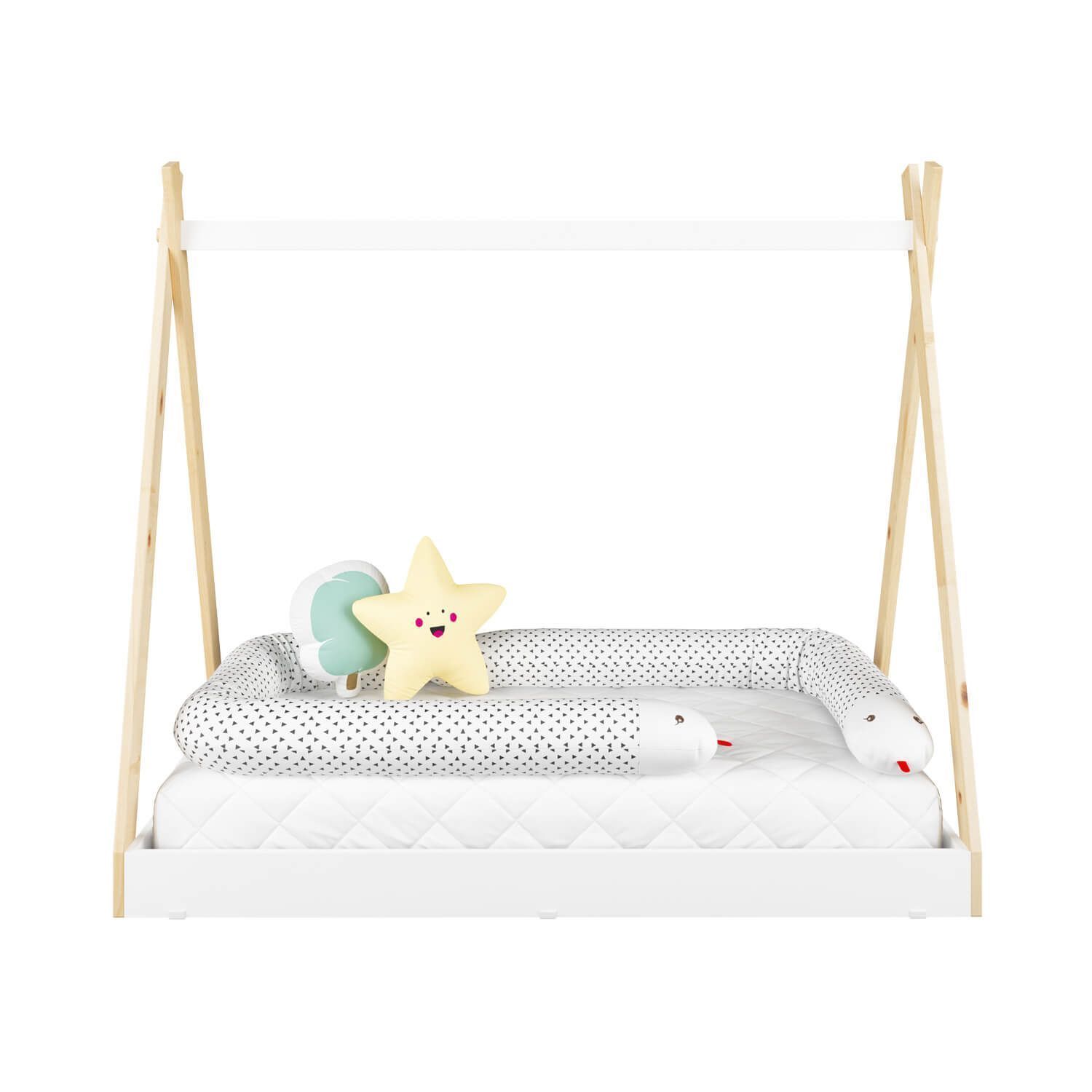 Cama Cabana Montessoriana Madeira/Branco