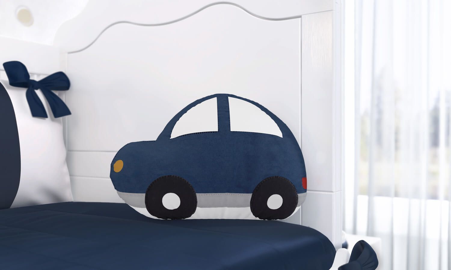 Almofada Carro Azul 25cm