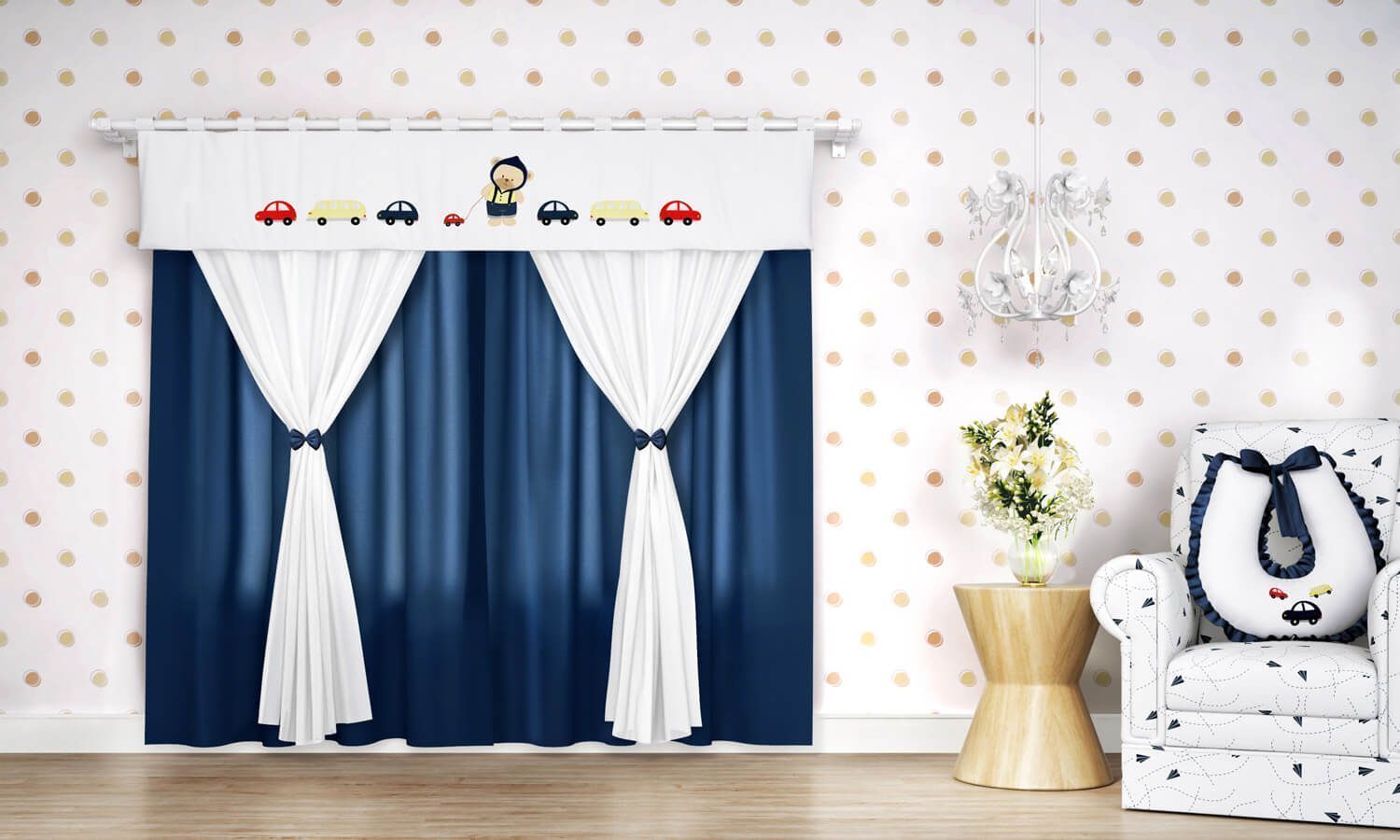 Cortina Ursinho Bebê 1,50m