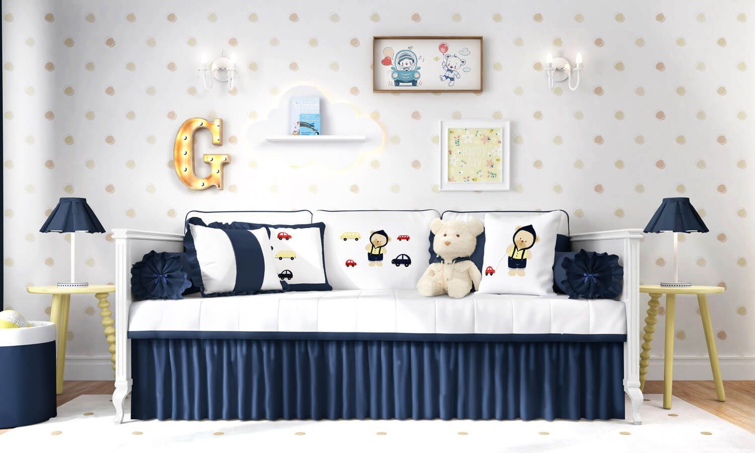 Kit Cama Babá Ursinho Bebê