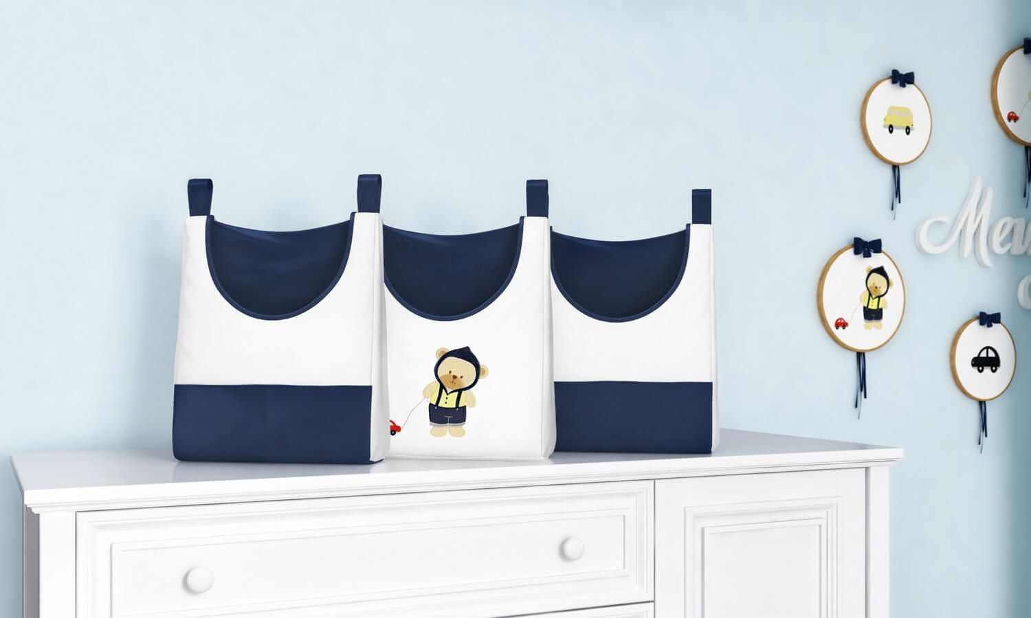 Porta Fraldas Ursinho Bebê