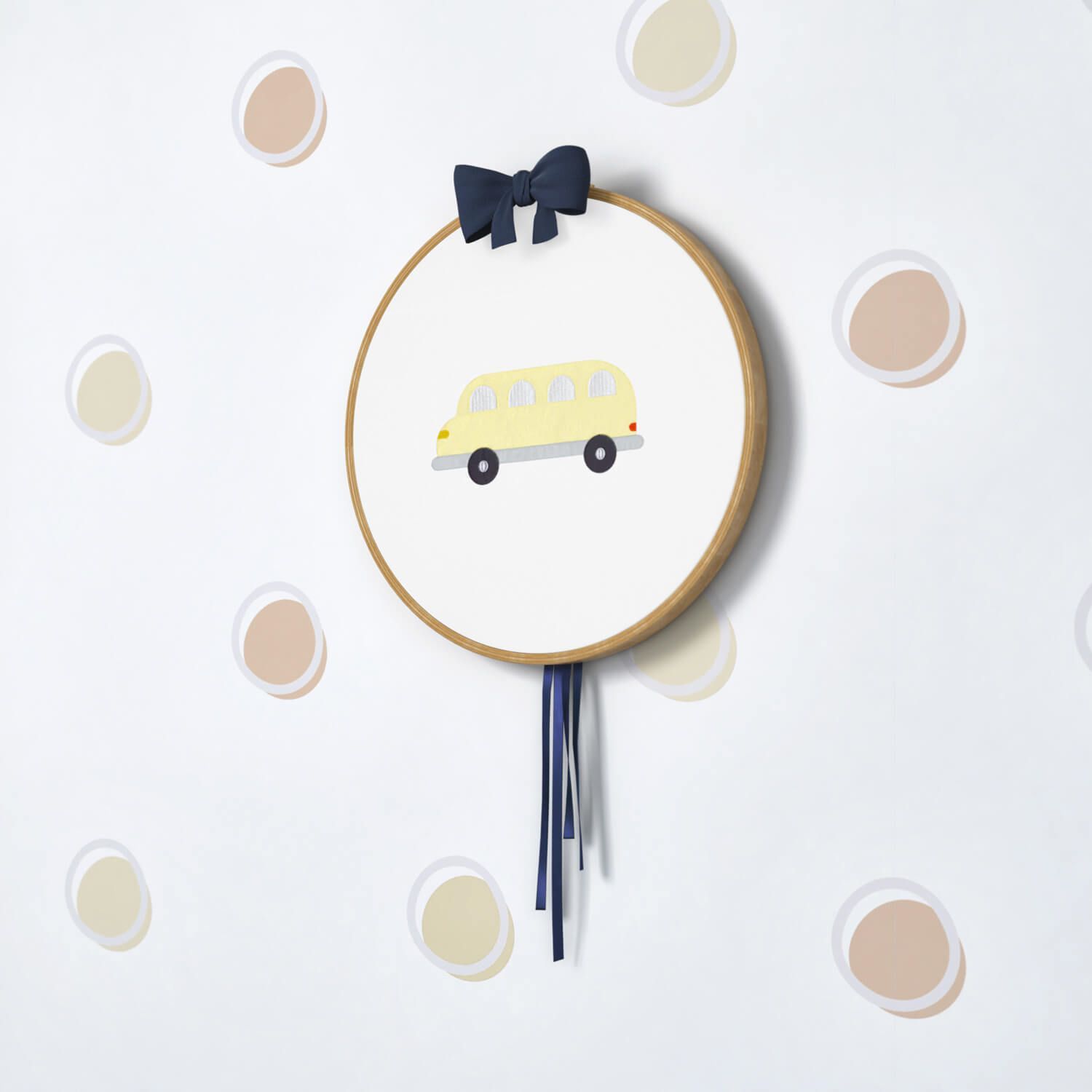 Quadro Bastidor Bordado Ônibus