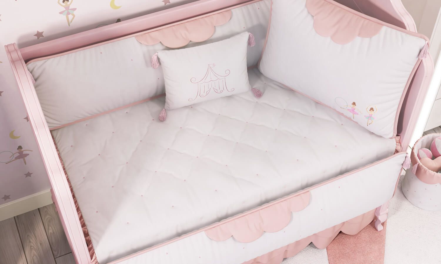 Edredom de Berço Matelado Estrelinhas