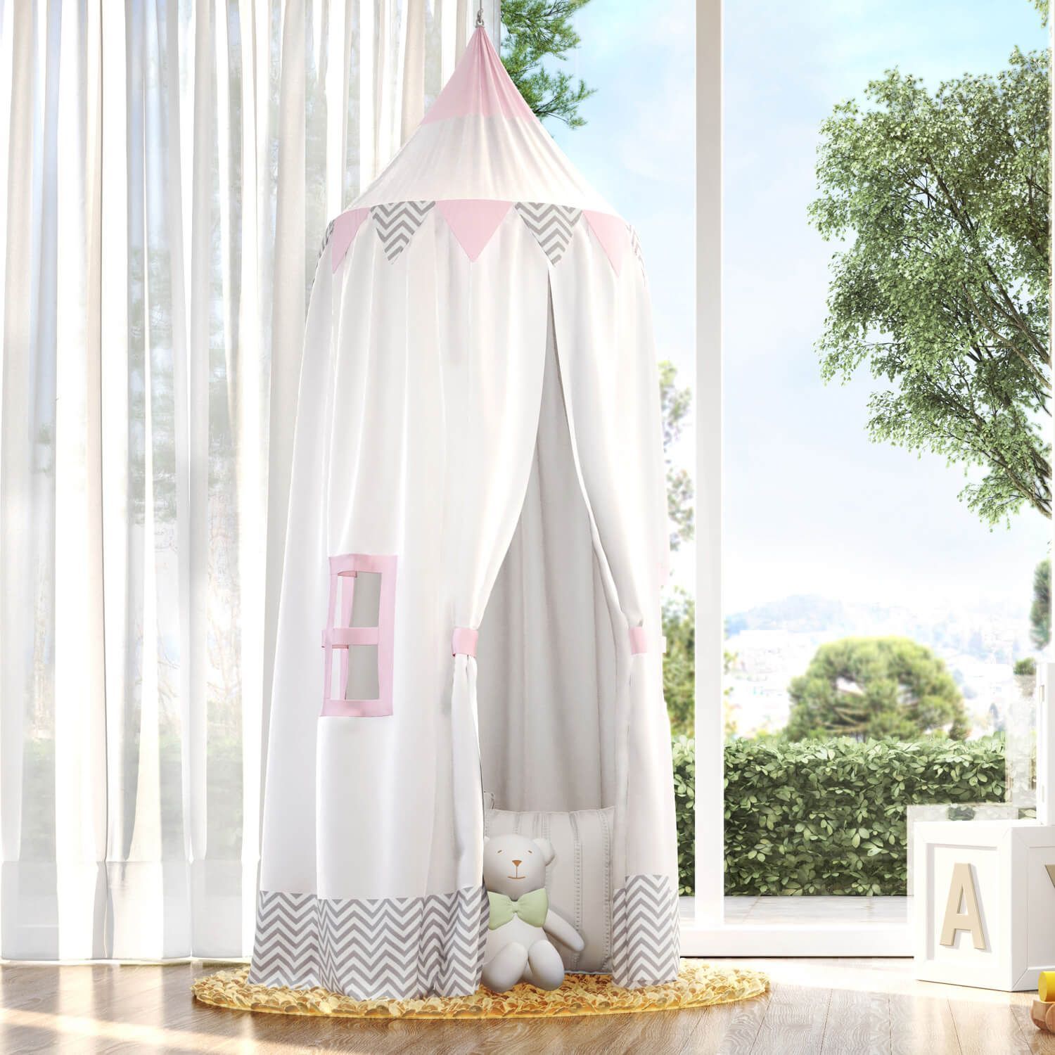 Tenda Dossel Chevron Amarela 2m