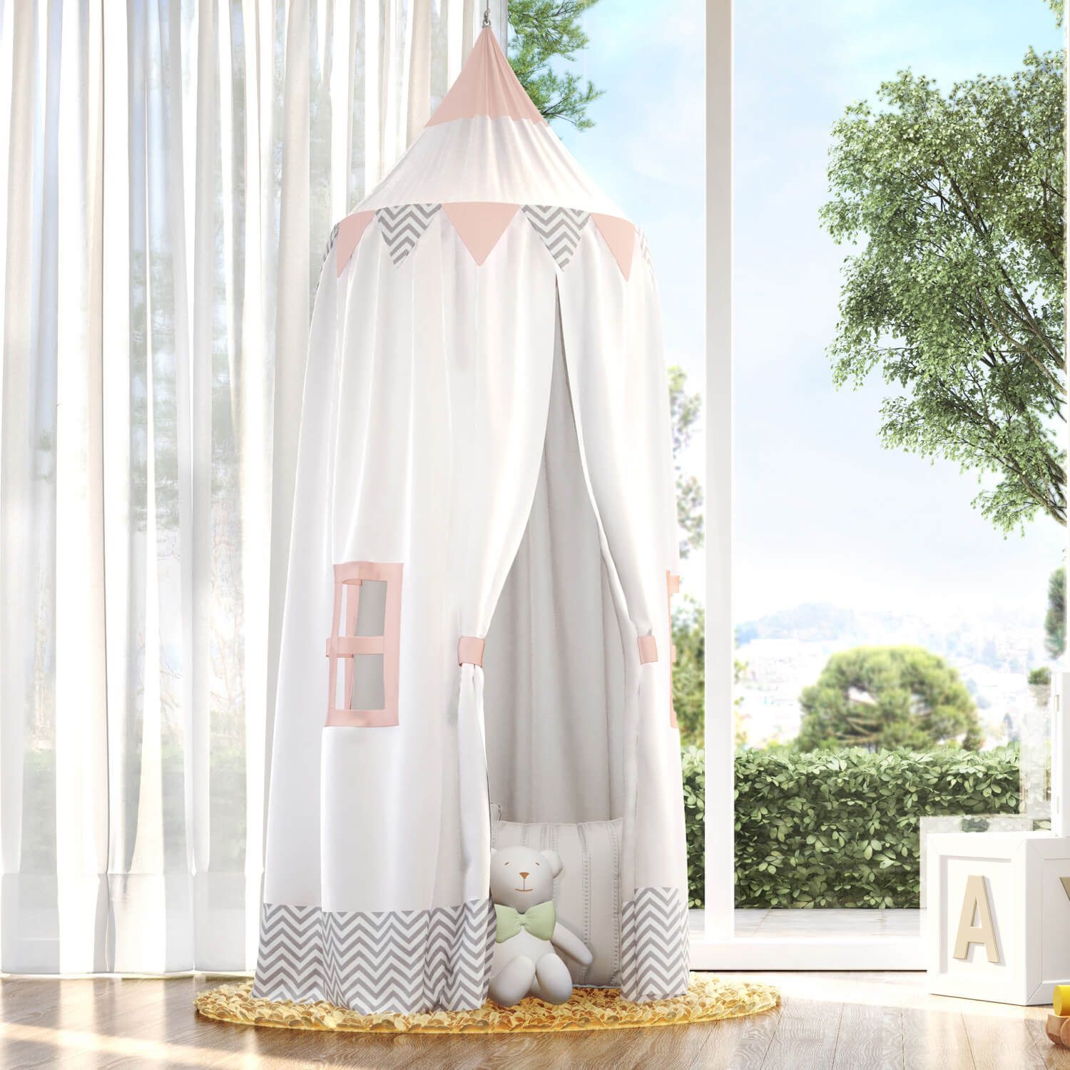 Tenda Dossel Chevron Amarela 2m