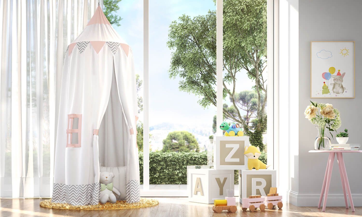 Tenda Dossel Chevron Amarela 2m